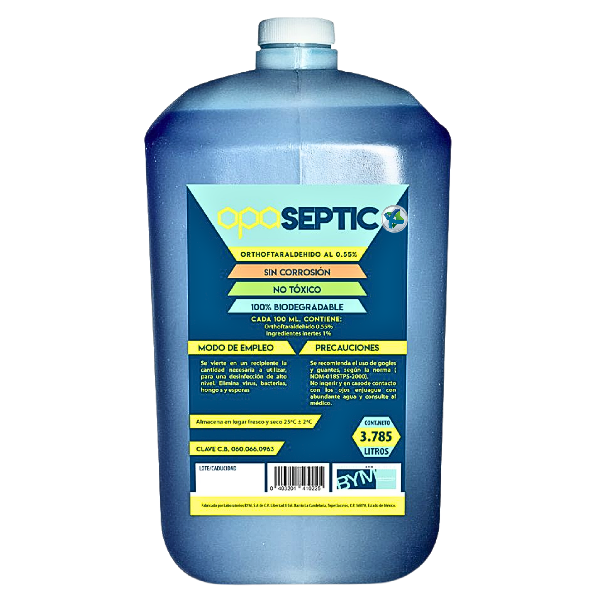 Desinfectante Ortoftaldehído Solución 0.55%. Opaseptic®. Galón.
